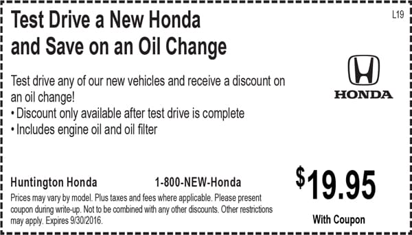 Huntington Honda Oil Change