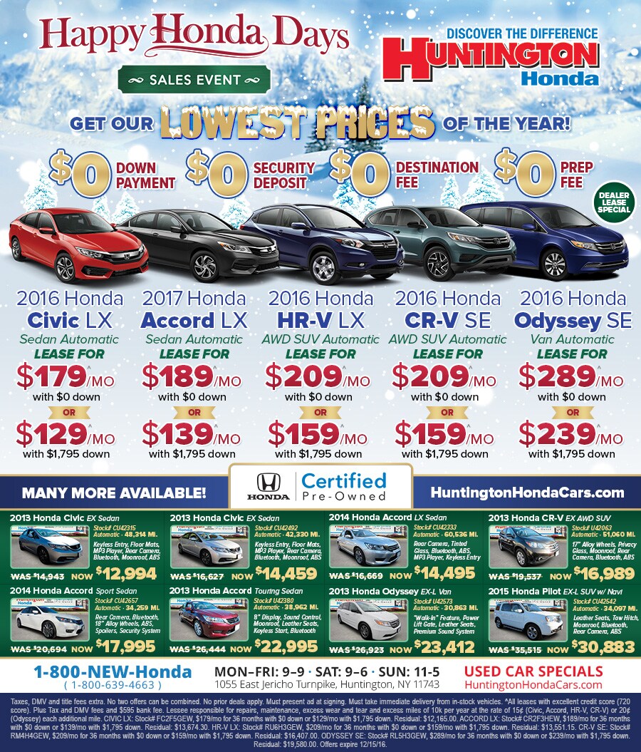 Huntington Honda Newspaper Ad