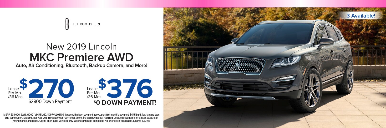 MKC Lease Special