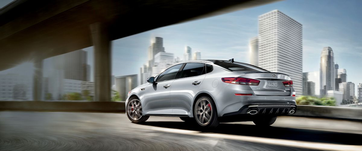 Kia Optima at HW Kia Kia Optima driving in city