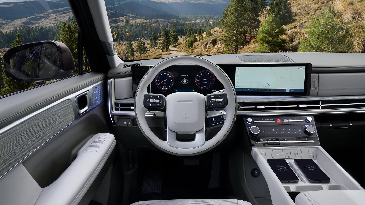 2026 Hyundai Santa Fe dashboard with digital screens