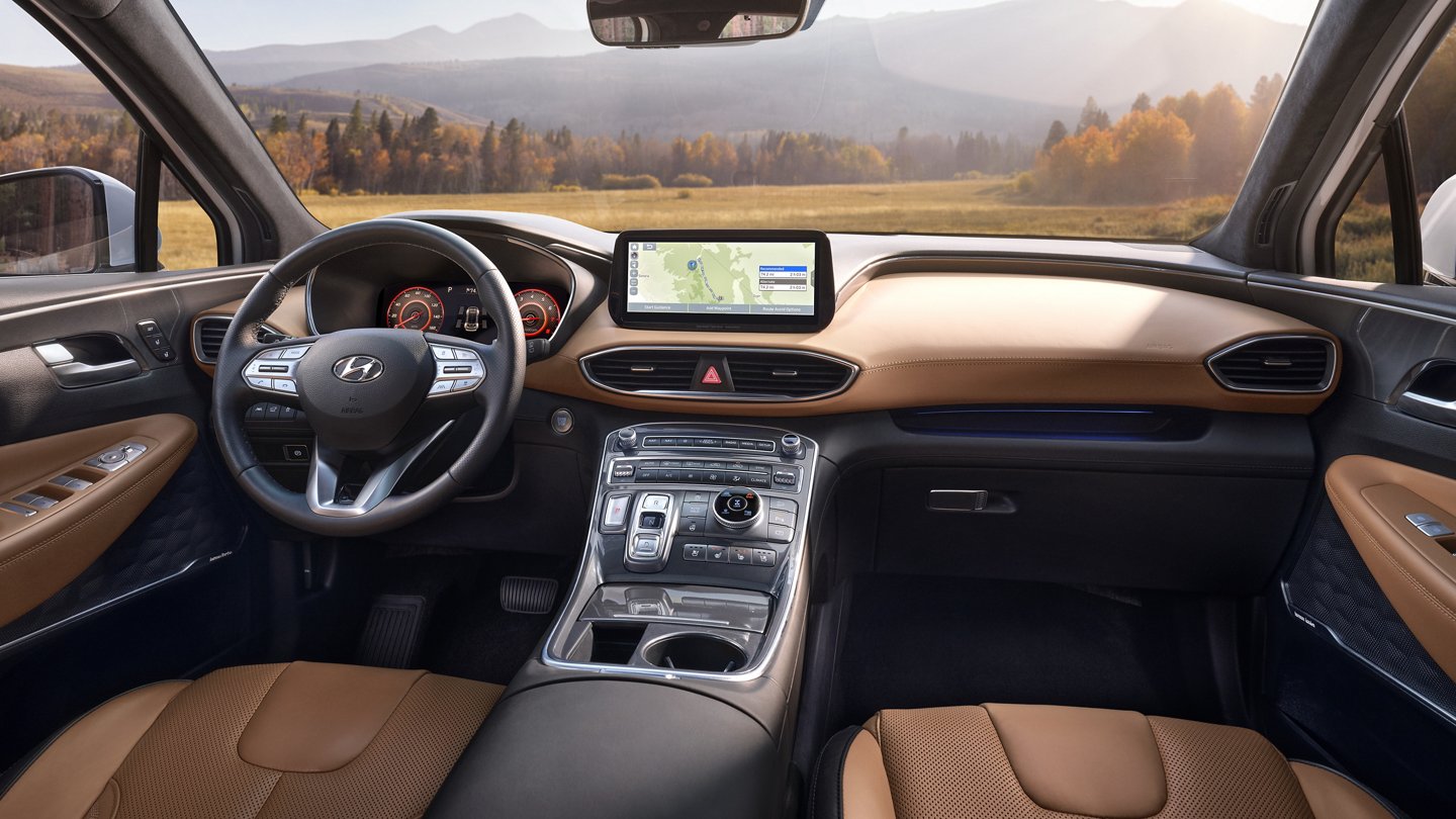 Interior of the 2022 Hyundai Santa Fe