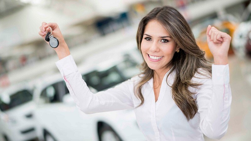 Happy Female Car Buyer Hyundai Anderson SC 29625