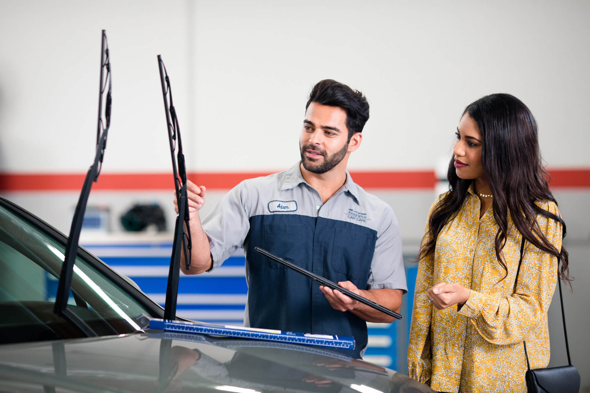 Hyundai of Central Florida - Service Technician Replacing Windshield Wipers