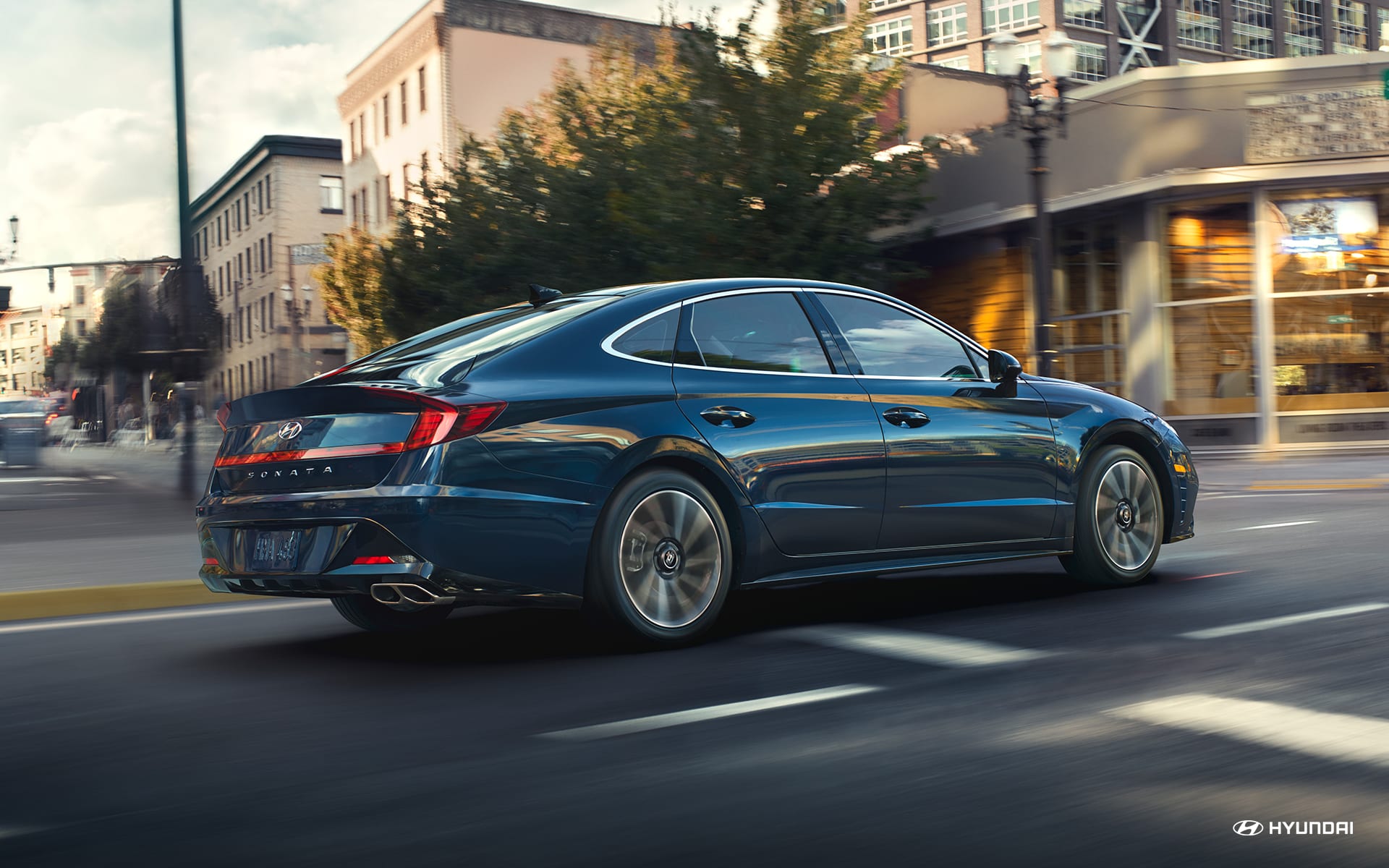 2020 Blue Sonata - Exterior Passenger Side View