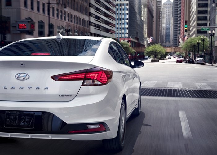 2020 White Hyundai Elantra Taillights