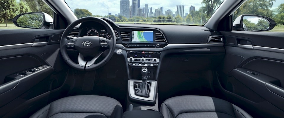 2019 Hyundai Elantra Interior Interior of a 2019 Hyundai Elantra