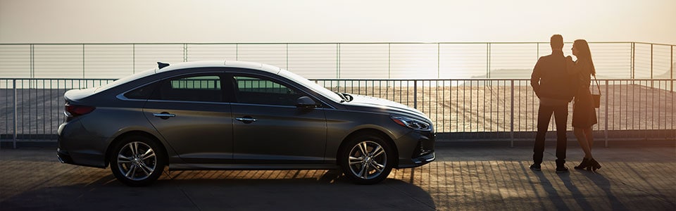 2019 Hyundai Sonata parked by couple 2019 Hyundai Sonata