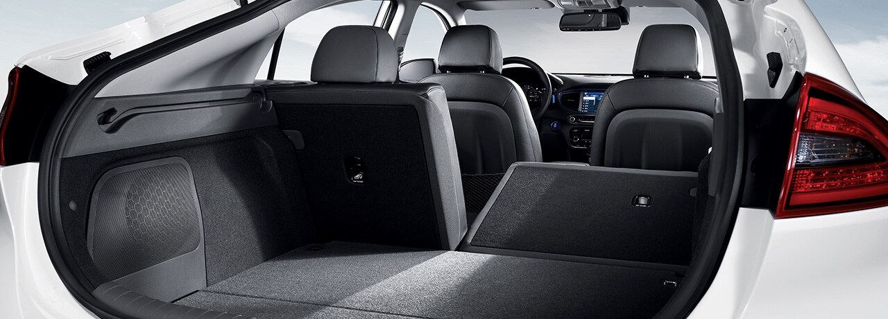2017 Ioniq Hybrid trunk with 60/40 fold rear seats