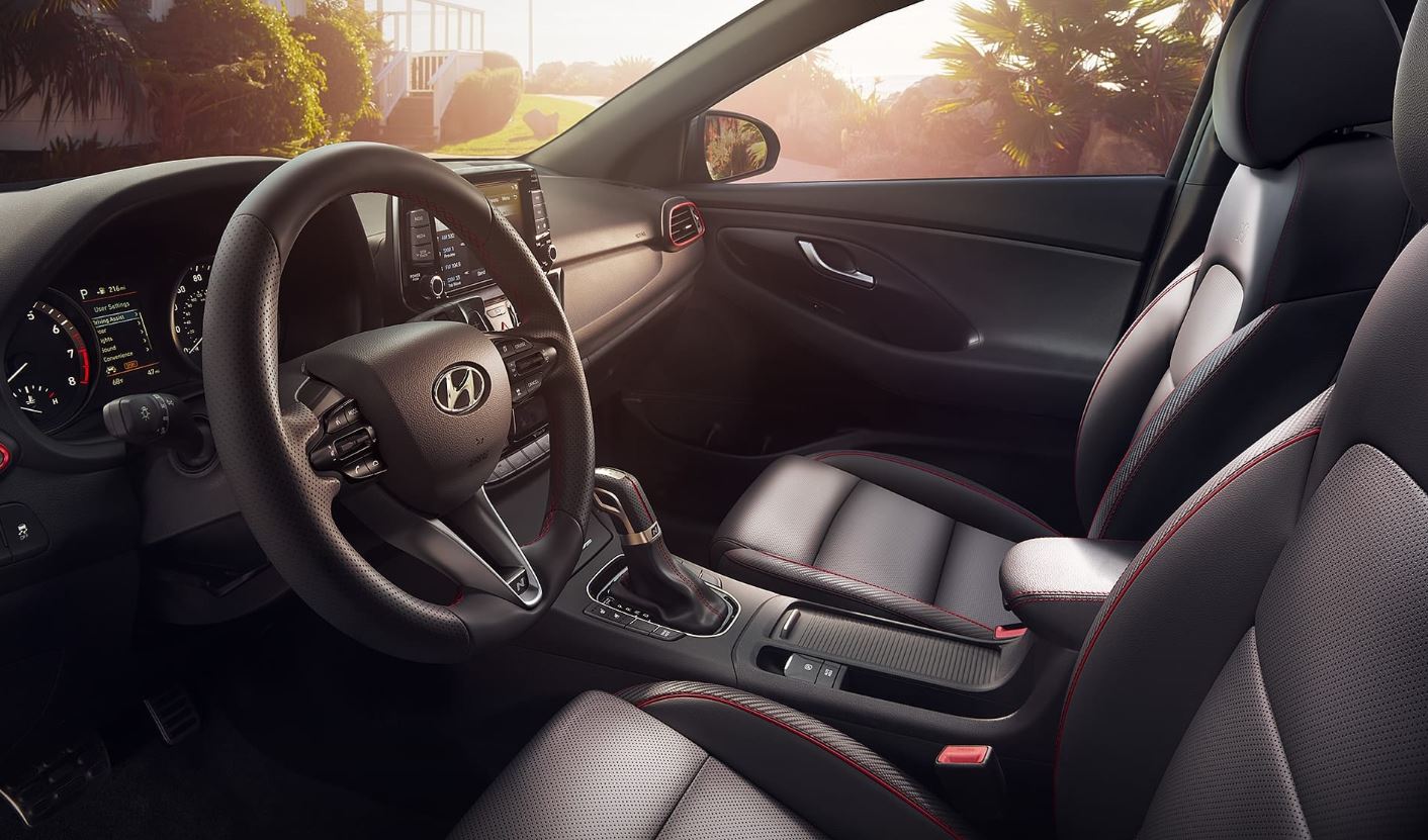 2019 Hyundai Elantra GT Interior with Red Stitching
