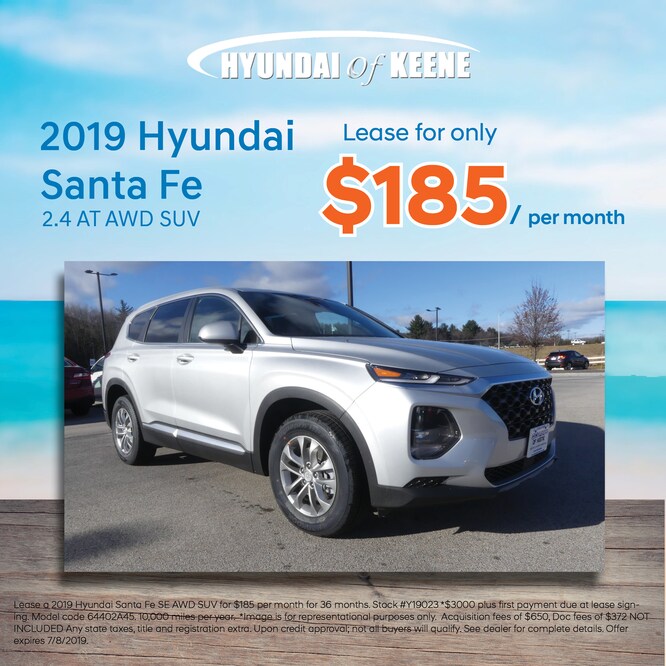 2019 Hyundai Santa Fe Lease