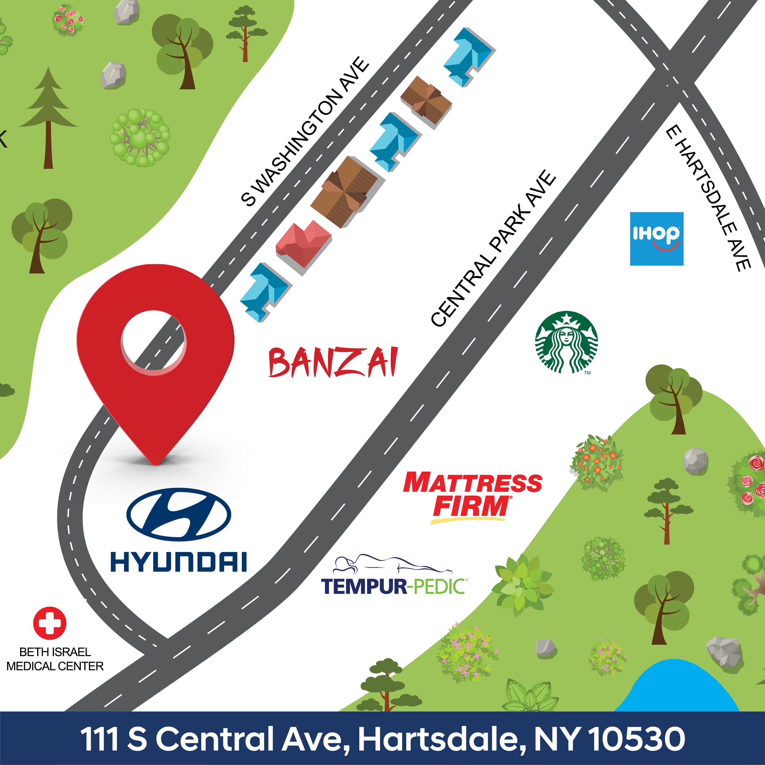 Map to Central Avenue Hyundai