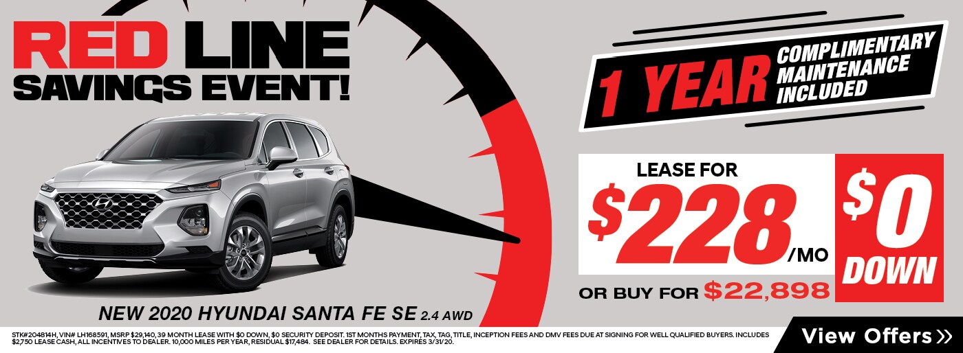 2020 Hyundai Santa Fe Lease Deal in NY