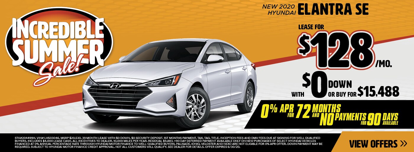 2020 Hyundai Elantra Lease Deal in Yonkers