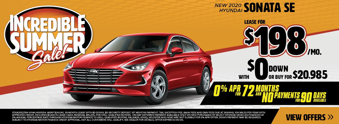 2020 Sonata Lease Deal in Yonkers