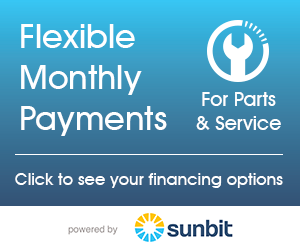 Flexible Monthly Payments on Parts & Service