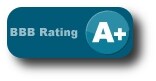 A Plus rating with the Better Business Bureau