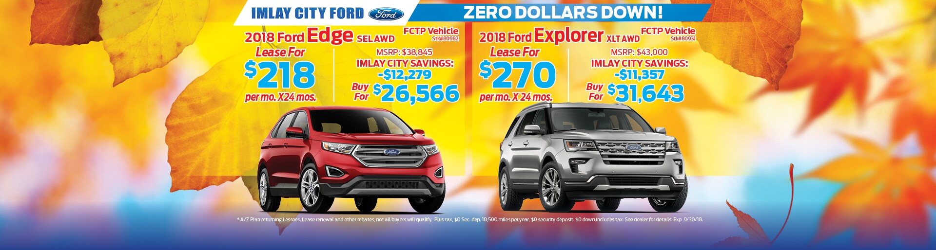 2018 Ford Edge & Explorer