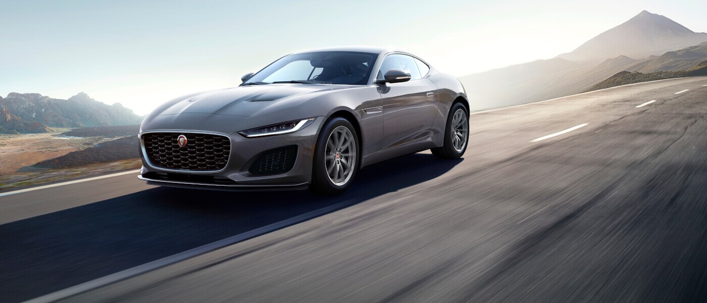2021 Jaguar F-TYPE driving on the highway