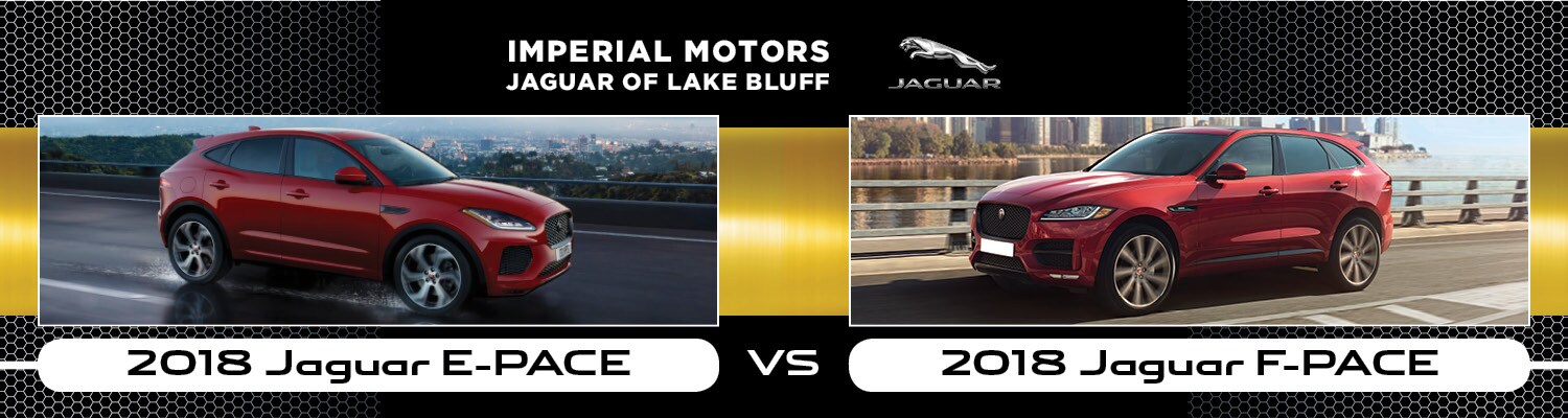 2018 Jaguar E-PACE vs. F-PACE near Lake Bluff, IL