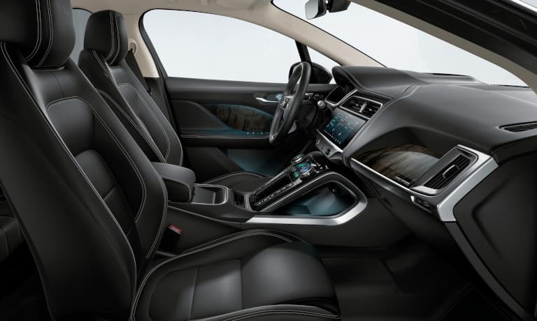 2020 Jaguar I-PACE black interior seating sideview