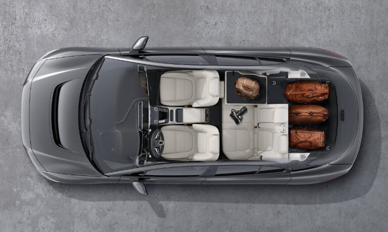 2020 Jaguar I-PACE interior overhead birdseye view