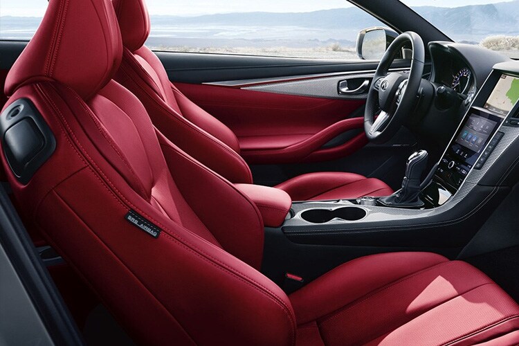 2019 Infiniti Q60 Interior The interior of the Infiniti Q60