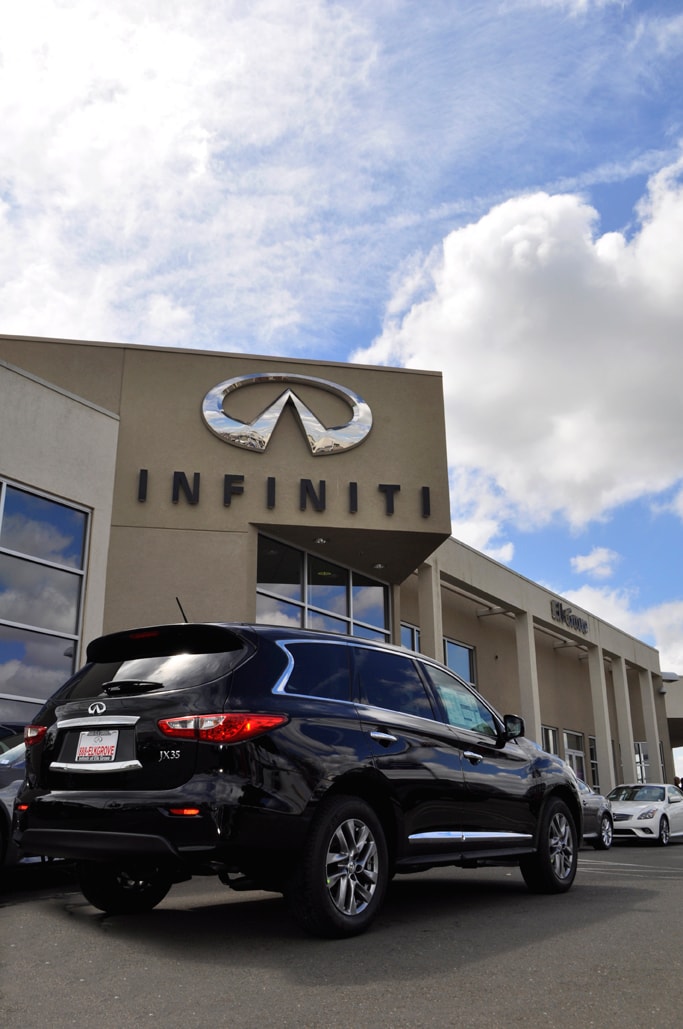2013 Infiniti JX rear view at Infiniti of Elk Grove.jpg