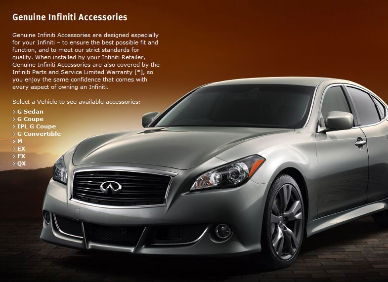 Infiniti Factory Accessories