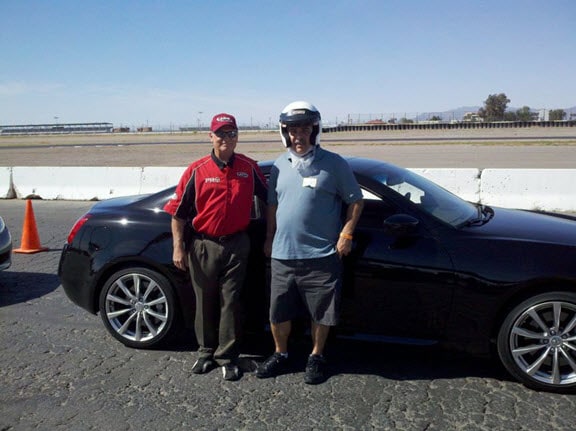 Customer Nick Gaudio and Driver (red)