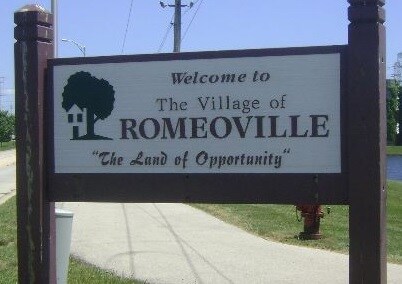 Romeoville Welcome Logo