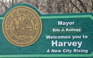 Harvey IL Welcome Sign