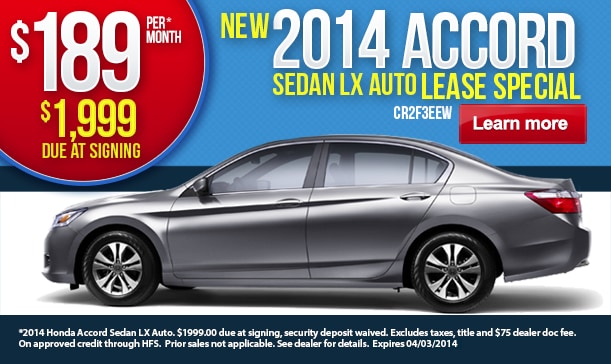 2013 Honda accord lease specials nj