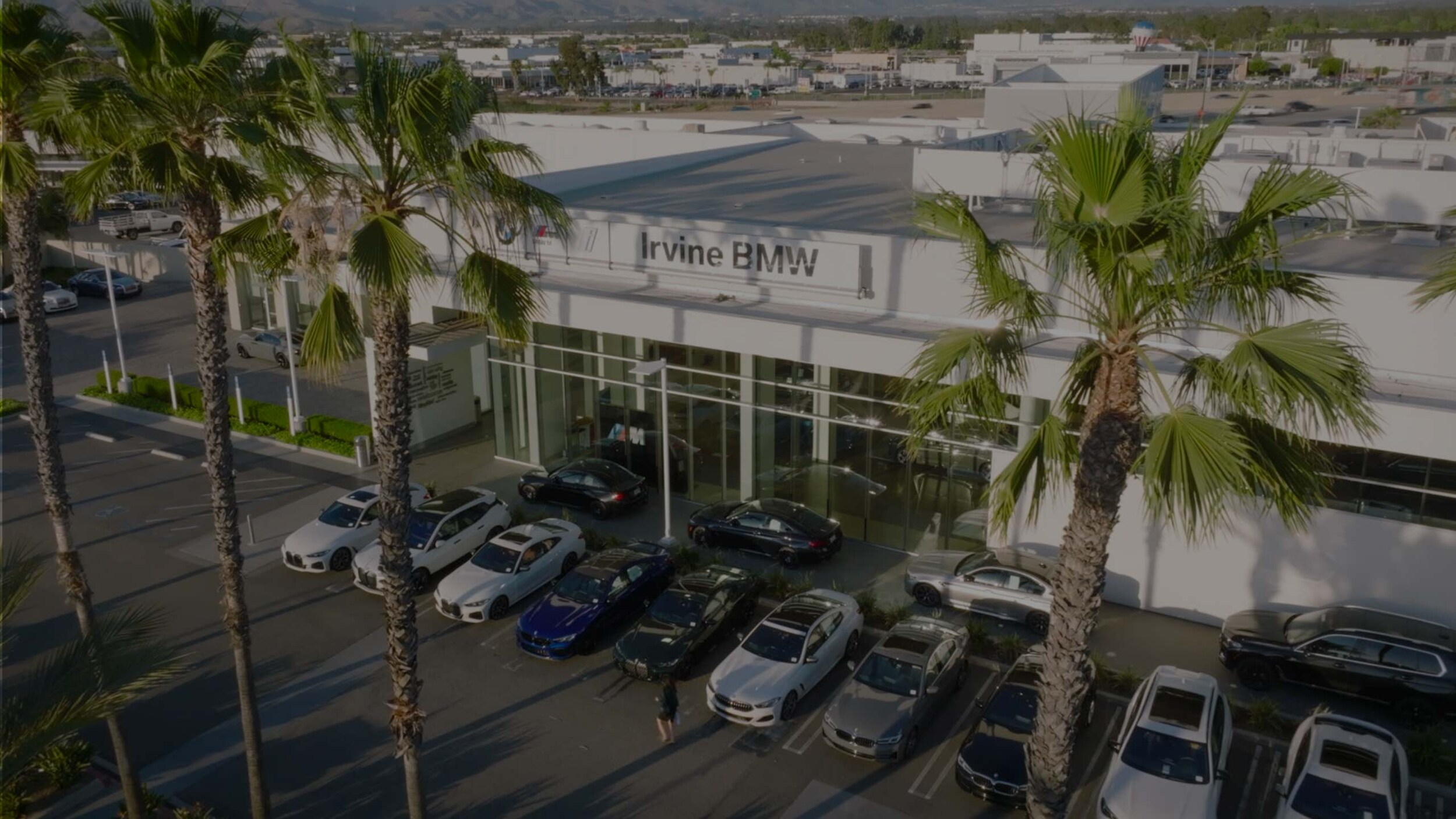 An exterior image of Irvine BMW from above. An exterior image of Irvine BMW from above.