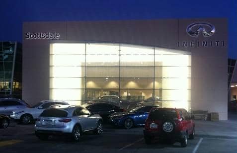Infiniti of Scottsdale Dealership Remodel Front Night