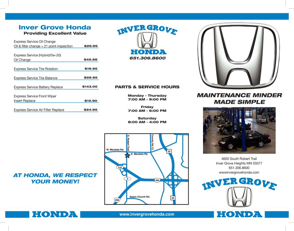 Honda maintenance minder records #6
