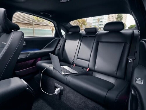 2025 Hyundai IONIQ 6 view of laptop charging on back seat