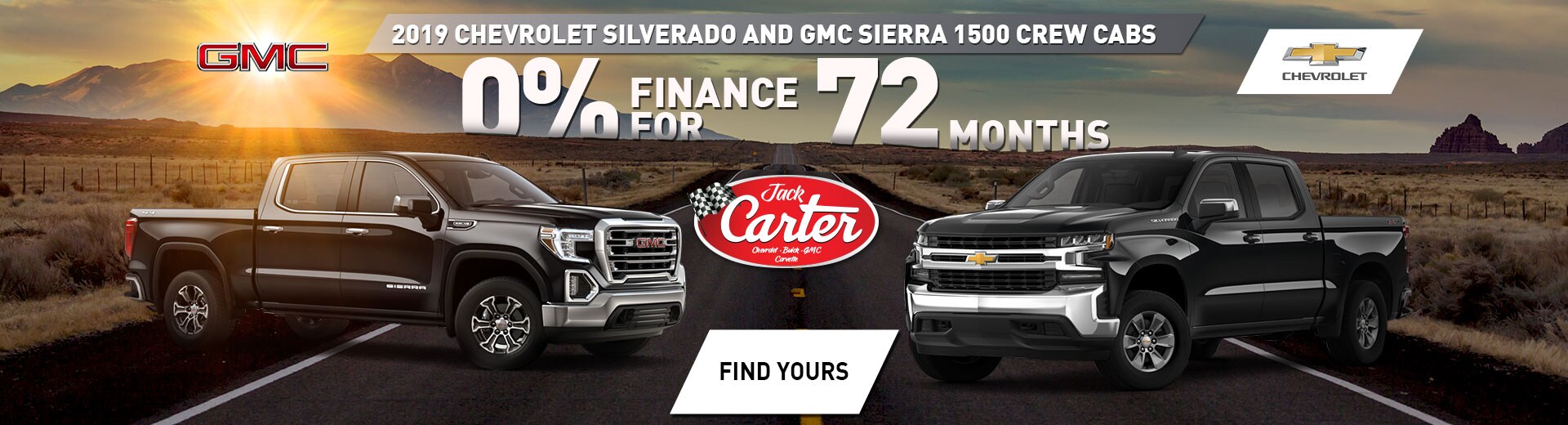 0% Financing for 2019 1500 Crew Cabs at Jack Carter Chevrolet