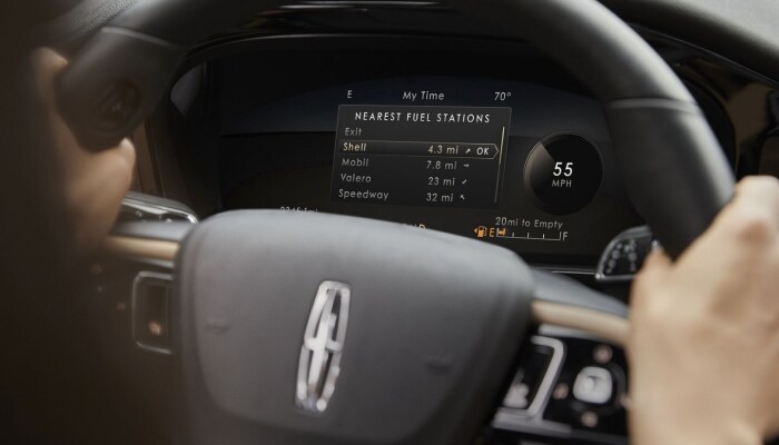 Digital information cluster in the 2020 Lincoln Corsair