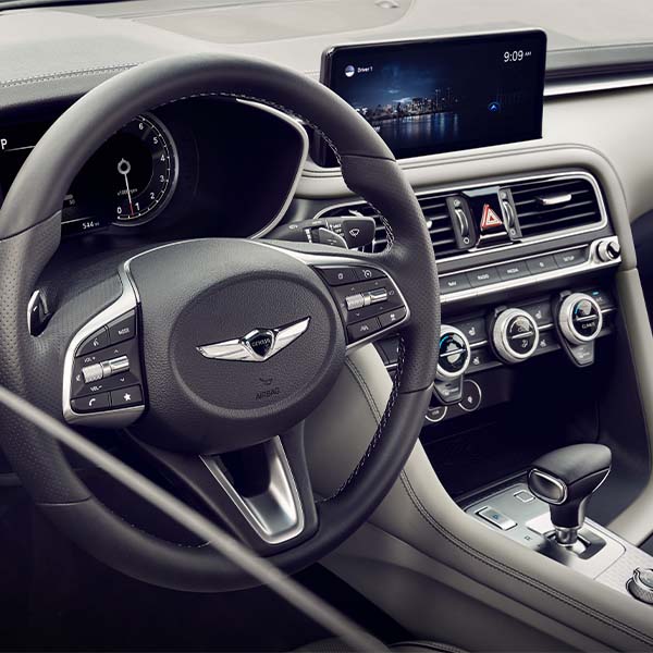 Model Features of the 2022 Genesis G70 at Genesis of York | Driver's Side View of 2022 Genesis G70 Interior