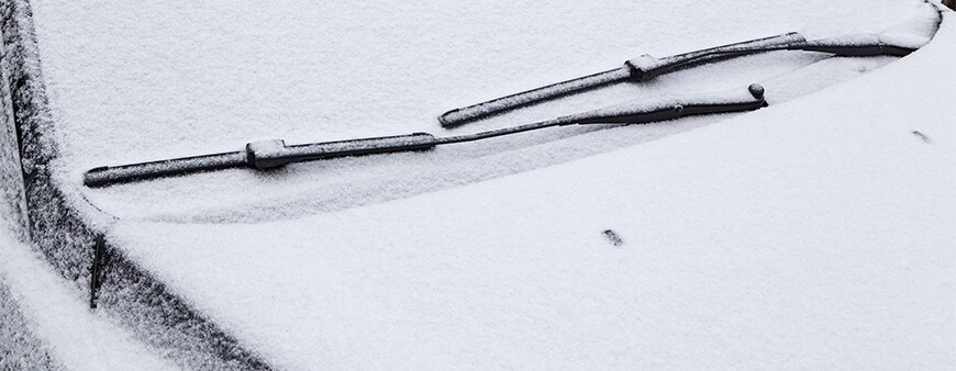 How to prepare your Hyundai for the winter season in York, PA at Jack Giambalvo Hyundai | Car and car wiper blades covered in snow