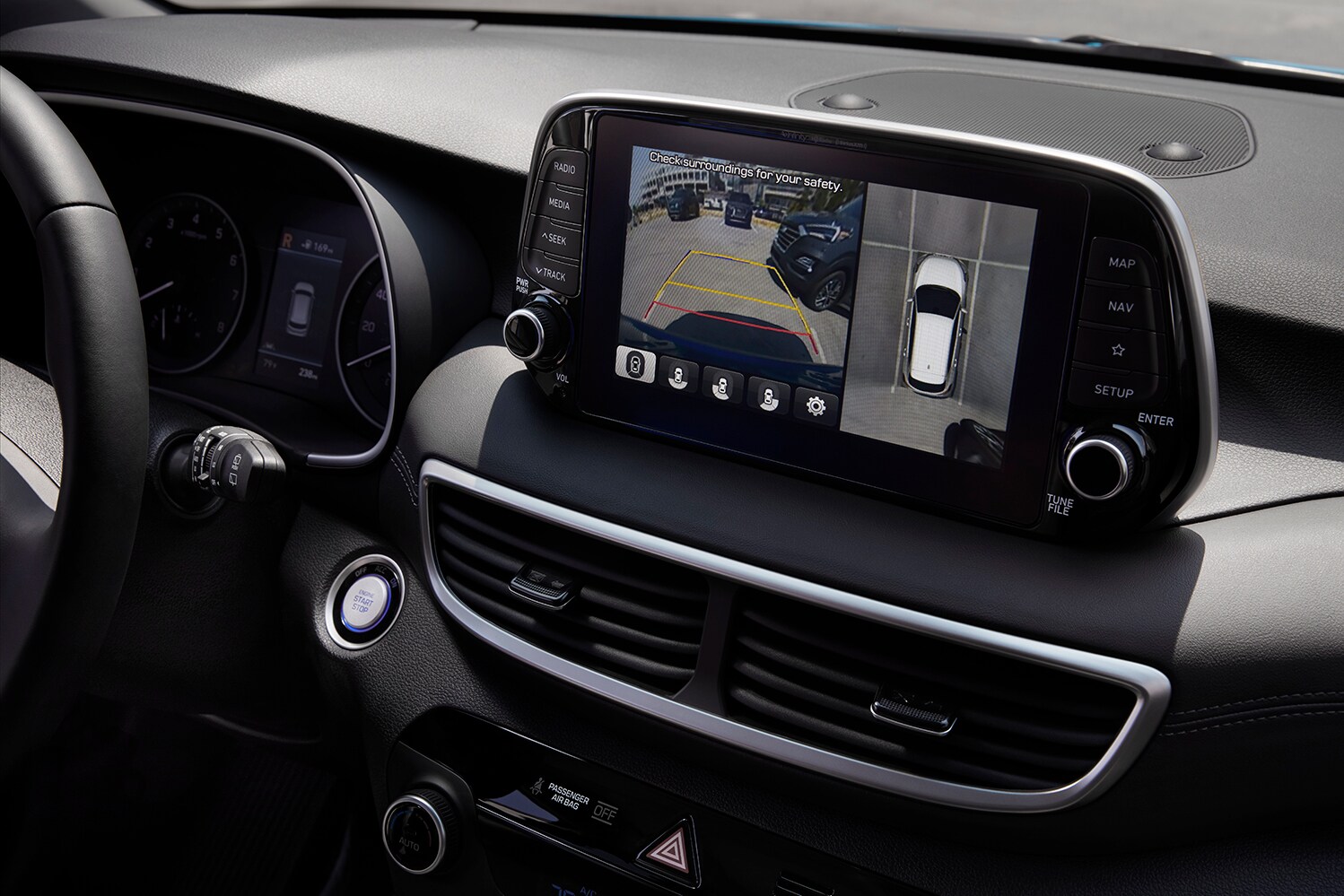 Compare the 2021 Honda CR-V & 2021 Hyundai Tucson at Jack Giambalvo Hyundai in York, PA | 2020 Hyundai Tucson back up camera