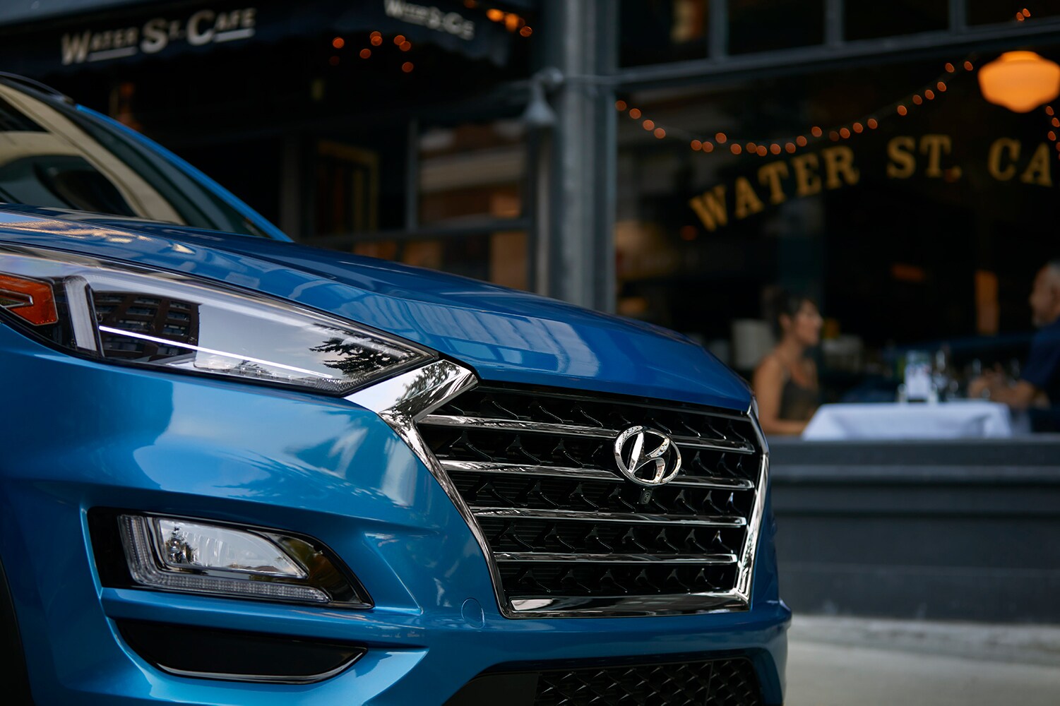 Compare the 2021 Honda CR-V & 2021 Hyundai Tucson at Jack Giambalvo Hyundai in York, PA | 2020 Hyundai Tucson front and grill
