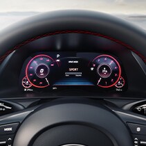 The 2021 Hyundai Elantra vs. The 2021 Hyundai Sonata at Jack Giambalvo Hyundai | Sonata's speedometer and other displays