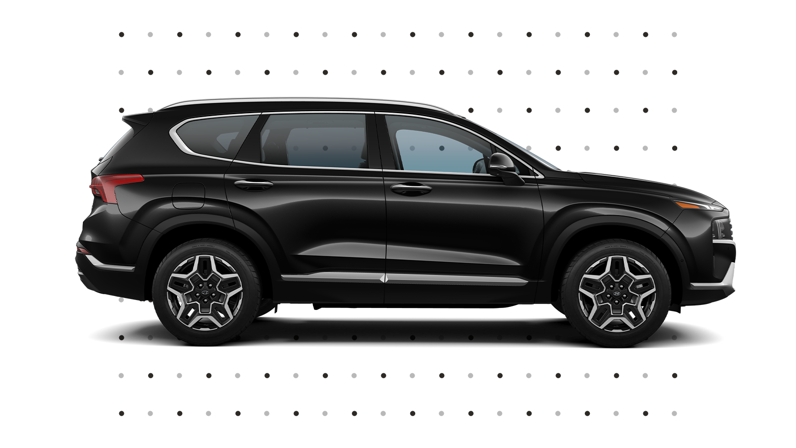 Best Time To Buy At Jack Giambalvo Hyundai in York, PA | Side view of a Black 2022 Hyundai Santa Fe