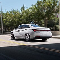 The 2021 Hyundai Elantra vs. The 2021 Hyundai Sonata at Jack Giambalvo Hyundai | Elantra drives past