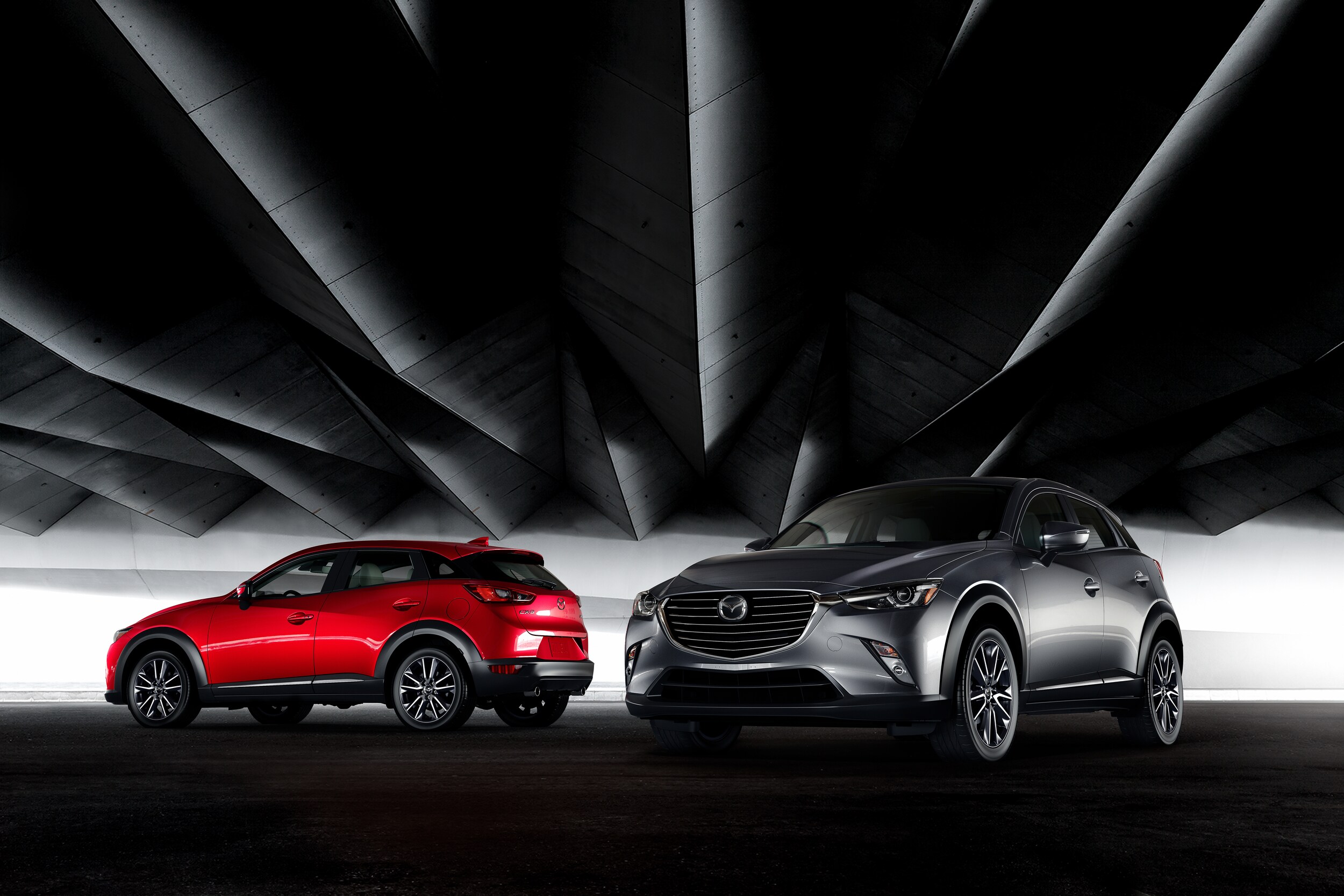 Jack Giambalvo Mazda is a Car Dealership near Manchester, PA | 2020 Mazda CX-3's parked in garage