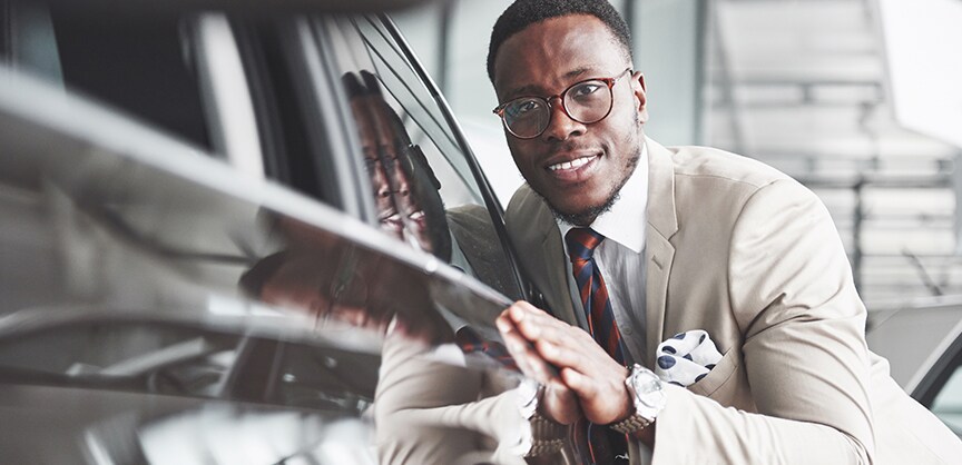Jack Giambalvo Mazda is a Car Dealership in East York, PA | Dapper man happy with his new car