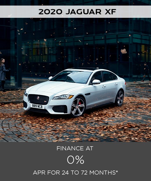 ALL 2020 JAGUAR XF MODELS. BASE MSRP FROM $51,100. FINANCE AT 0% APR FOR 24 TO 72 MONTHS. EXCLUDES TAXES, TITLE, LICENSE AND FEES. ENDS 7/31/2020.