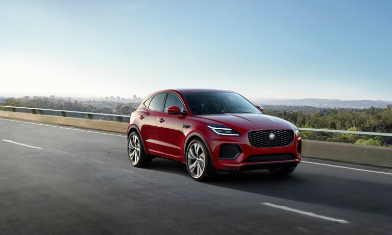 -Jaguar E-PACE Driving On A Bridge